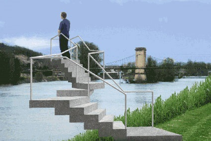 Installation sur les rives de Saône